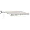 vidaXL Copertină retractabilă Gri deschis și alb. 300 x 250 cm