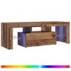 vidaXL Dulap TV cu lumini LED lemn vechi 120x36,5x40 cm lemn prelucrat