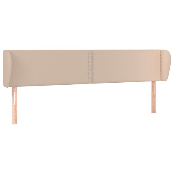 vidaXL Tăblie pat cu aripioare cappuccino 163x23x78/88cm piele eco