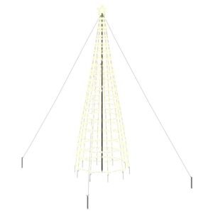 vidaXL Brad de Crăciun LED EKENAS 400 cm 800 LED-uri Alb cald Oțel