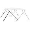 vidaXL Parasolar barcă Bimini cu 4 arcuri, alb, 243x196x137 cm