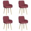 vidaXL Scaune de dining 4 buc. Țesătură Roșu Vin 56,5 x 50 x 87,5 cm
