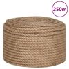 vidaXL Fr&acirc;nghie, 250 m, iută 100%, 12 mm