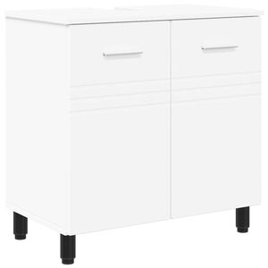 vidaXL Unitate Vanity pentru Baie Alb 60 x 35 x 60 cm Lemn prelucrat