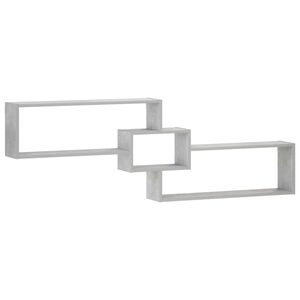 vidaXL Raft de perete Gri Beton 158 x 17 x 53 cm Lemn prelucrat