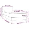 vidaXL Pat box spring cu saltea, gri &icirc;nchis, 80x200 cm, catifea
