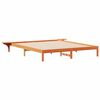 vidaXL Cadru de pat cu mese laterale Maroniu cerat 200 x 210 cm