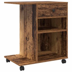 vidaXL Suport pentru imprimantă Lemn vechi 60 x 40 x 68,5 cm