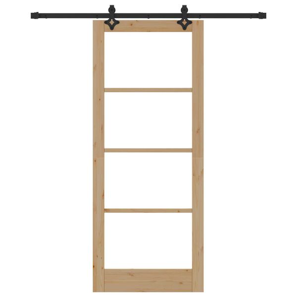 vidaXL Ușă glisantă ORKDAL Natural și Negru 86 x 211 cm