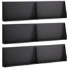 vidaXL Zid de sprijin 6 buc. 80 x 12 x 50 cm Oțel Negru