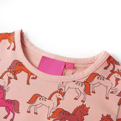 Pijamale pentru copii cu mâneci lungi roz deschis 116