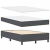 vidaXL Pat cu arcuri cu headboard Gri &icirc;nchis și alb 120 x 190 cm