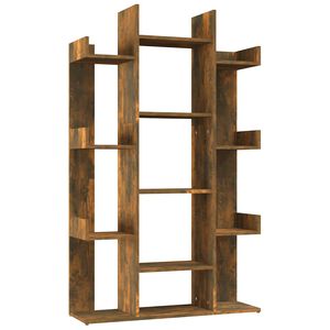 vidaXL Bibliotecă, stejar fumuriu, 86x25,5x140 cm, lemn prelucrat