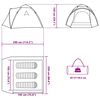 vidaXL Cort camping cupolă 3 persoane, gri/portocaliu, setare rapidă