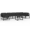 vidaXL Set mobilier de grădină cu perne, 8 piese, antracit, aluminiu