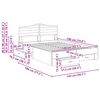 vidaXL Cadru de pat cu headboard Lemn vechi 140 x 190 cm Lemn compozit