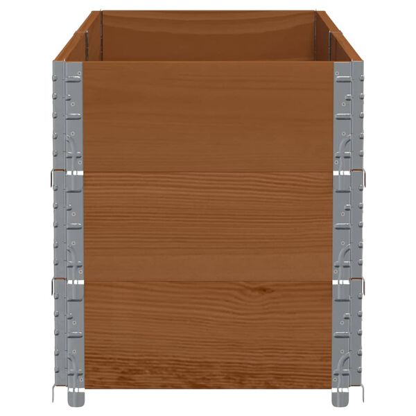 vidaXL Jardinieră de grădină, maro, 150x50 cm, lemn masiv de pin