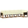 vidaXL Set de canapele de exterior 6 buc. Natural și Crem