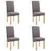 vidaXL Scaune de bucătărie, 4 buc., gri taupe, material textil