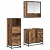 vidaXL Set de mobilier pentru baie 3 pcs Lemn Vechi Lemn compozit