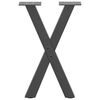vidaXL Picioare pentru măsuță de cafea &icirc;n formă de X, 2 buc., antracit, 38x(42-43) cm, oțel