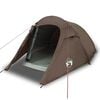 vidaXL Cort de camping tunel pentru 2 persoane, maro, impermeabil