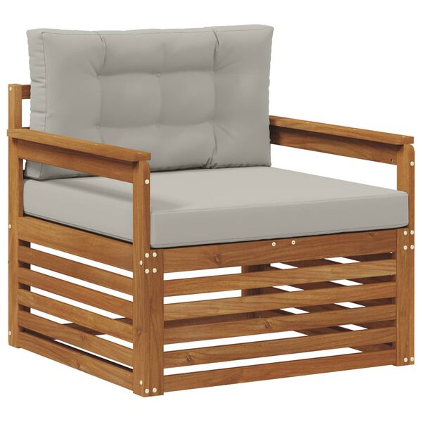 vidaXL Set de canapele de exterior Lemn de acacia solid și poliester