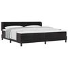 vidaXL Pat cu arcuri cu saltea cu headboard Negru 200 x 200 cm Catifea
