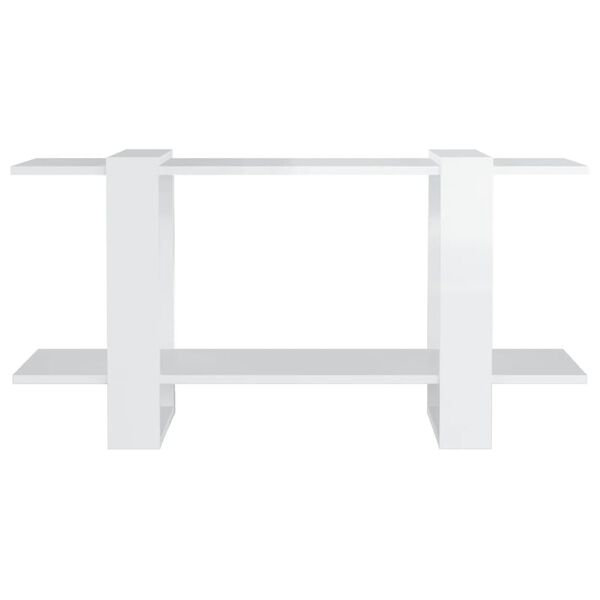 vidaXL Bibliotecă, alb extralucios, 100x30x51 cm, lemn compozit