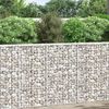 vidaXL Strat &icirc;nălțat gabion trapez, 100x20x100 cm, oțel galvanizat