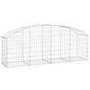 vidaXL Coș gabion arcuit 200x50x60/80 cm fier galvanizat