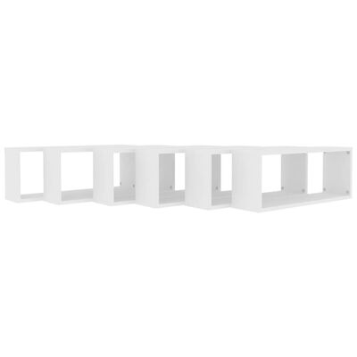 vidaXL Rafturi de perete în formă de cub, 6 buc., alb, 60x15x23 cm, PAL