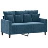 vidaXL Canapea cu 2 locuri, albastru, 120 cm, catifea