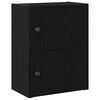 vidaXL Bibliotecă Stejar negru 40x24x52 cm Lemn prelucrat