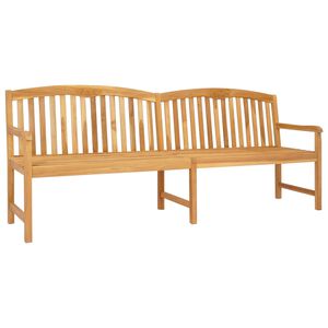 vidaXL Bancă din lemn sculptată manual cu flori 228 x 60 x 90 cm