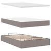 vidaXL Cadru de pat otoman cu saltea Taupe 120x190 cm Material