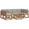 vidaXL Set de canapele de exterior 7 pcs Gri natural și deschis