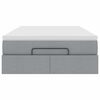 vidaXL Cadru de pat otoman cu saltea țesătură gri deschis 120x200cm