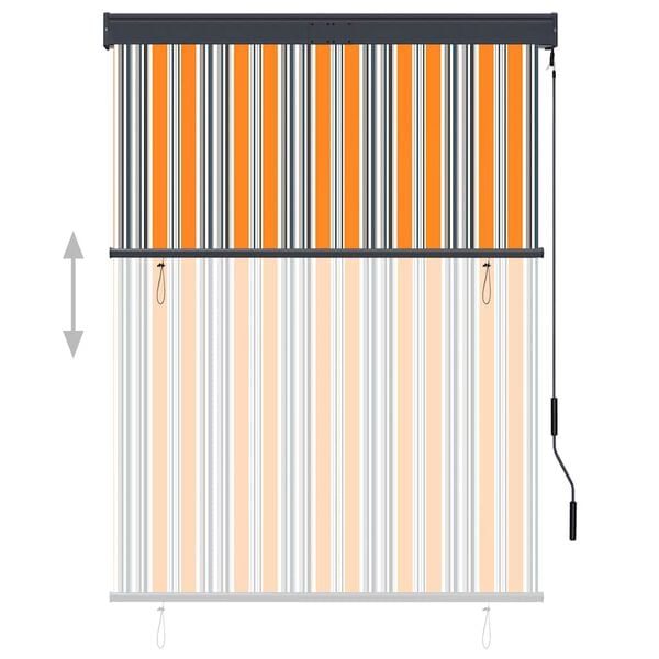 vidaXL Jaluzea tip rulou de exterior, galben și albastru, 120 x 250 cm