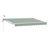 vidaXL Cort electric retractabil Verde și alb 3 x 2,5 m