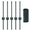 vidaXL Gard European cu St&acirc;lp 10 x 0,4 m Oțel cu strat de PVC Verde