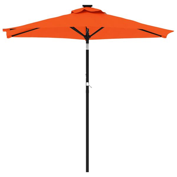 vidaXL Umbrelă soare de grădină st&acirc;lp din oțel teracotă 225x225x212 cm