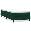 vidaXL Pat cu arcuri fără saltea verde &icirc;nchis 100x210 cm catifea