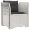 vidaXL Fotoliu cu 1 Loc cu Perne Aspect Rattan PP Alb