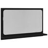 vidaXL Raft cu Oglindă Stejar Negru 60 x 10,5 x 37 cm Lemn prelucrat