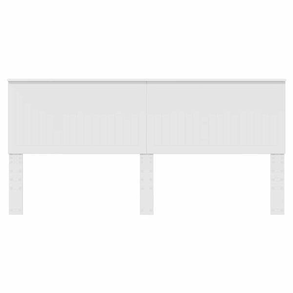 vidaXL Tăblie cap cu headboard Alb 200 cm Lemn compozit