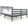 vidaXL Cadru de pat, gri, 160x200 cm, lemn masiv