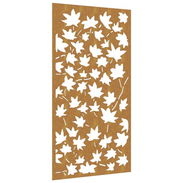 vidaXL Decor de perete 105x55 cm design frunze arțar oțel Corten