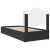 vidaXL Pat cu storage cu headboard Negru 75 x 190 cm Lemn compozit