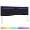 vidaXL Tăblie LED Negru 180 cm Piele artificială
